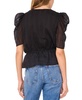 Women's Puff-Sleeve Peplum Top