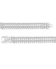 Men's Diamond Cross Double Curb Chain Bracelet (1/2 ct. t.w.) in Sterling Silver