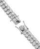 Men's Cubic Zirconia Double Row Tennis Bracelet in Black Ion-Plated Stainless Steel