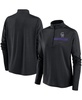 Women's Black Colorado Rockies Primetime Raglan Quarter-Zip Top