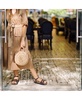 - Whitney Open Toe Genuine Leather Platform Sandals with Adjustable Ankle Strap
