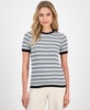 Women's Stripe Stitch Crewneck Top 