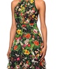 Petite Printed Ruffled Halter-Neck Gown