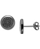 Men's Black Diamond Circle Cluster Stud Earrings (1/3 ct. t.w.) in Black Rhodium-Plated Sterling Silver or Sterling Silver (Also in White Diamonds)