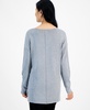 Petite Seam-Front Boat-Neck Tunic Sweater, Created for Macy's