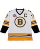 Men's Ray Bourque White Boston Bruins Captain Patch 1989/90 Blue Line Player Jersey