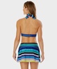 Women's Marilyn Striped Halter Bikini Top & Swim Skirt