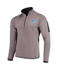 Men's Charcoal Detroit Lions Fortune Quarter-Zip Pullover Jacket