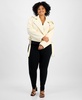 Trendy Plus Size Faux-Leather Moto Jacket, Exclusively at Macy's