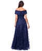Women's 3D Floral Embroidered Off-The-Shoulder Gown