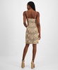 Women's Printed Keyhole Sweetheart Minidress, Exclusively at Macy's