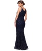 Women's Embellished Soutache Lace Sleeveless Gown