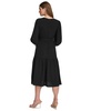 Women's Balloon-Sleeve Tie-Waist Tiered Dress