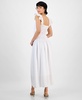 Petite Scoop-Neck Ruched Maxi Dress