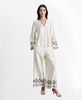 Women's Embroidered Satin Blouse