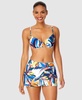 Women's Printed Underwire Bikini Top & Tulip Draped Swim Skirt