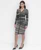 Women's Long Sleeve Printed Zipper Front Dress