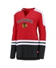 Women's Jonathan Toews Red and Black Chicago Blackhawks Power Player Long Sleeve Notch Neck T-shirt