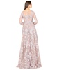 Women's Long Sleeve, Illusion Neck Gown
