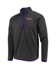 Men's Charcoal LSU Tigers Canyon Point Omni-Shield Raglan Half-Zip Top