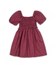Toddler Girls Organic Short Bubble Sleeve Smocked Dress