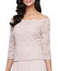 Petite Lace Top Off-The-Shoulder Gown