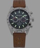 Women's Chronograph Jordan Brown Perforated Leather Strap Watch 40mm