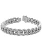 Men's Miami Cuban Link Cubic Zirconia Bracelet in Gold-Tone Ion-Plated Stainless Steel