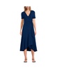 Women's Cotton Modal Vneck Wrap Midi Dress