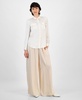 Women's Button-Front Long-Sleeve Blouse, Exclusively at Macy's