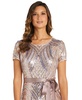 Women's Sequin Embellished Short-Sleeve Gown