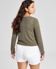 Women's Pointelle Crewneck Cardigan, Exclusively at Macy's