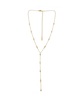 18K Gold Plated Dainty Crystal Lariat Necklace
