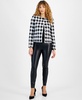 Women's Houndstooth Button-Front Jacket, Created for Macy's