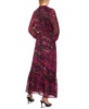 Women's Printed Split-Neck Maxi Dress