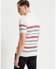 Men's Herringbone Stripe Short Sleeve Polo Shirt