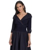 Women's Mixed-Media Fit & Flare Midi Dress