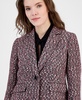 Women's Notched-Collar Single-Button 3/4-Sleeve Jacket