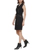 Women's Moto Belted Sleeveless Sheath Dress