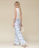 Women's Oceanic-Print Wide-Leg Cargo Pants