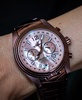 Women's Katherine Chronograph Multifunctional Chocolate Ion-Plated Stainless Steel Bracelet Watch 40mm