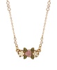 Imitation Pearl Pink Enamel Flower Collar Necklace