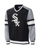 Men's Black Chicago White Sox Yardline V-Neck Pullover Windbreaker