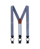 Men's Benito's Blue Basketweave Pattern Silk Novelty Button End Suspenders