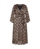 Plus Size Tie Front Fan Maxi Dress