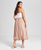 Women's Strapless Mixed Media Bubble-Hem Midi Dress, Exclusively at Macy's