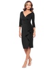 Women's Draped 3/4-Sleeve Sheath Dress