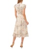 Women's Floral Flutter-Sleeve Midi Dress