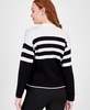 Petite Stripe Jacquard Button-Front Cardigan