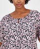 Plus Size Printed Short Sleeve Blouse